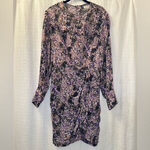 Etoile Isabel Marant Floral Long Sleeve Printed Midi Dress